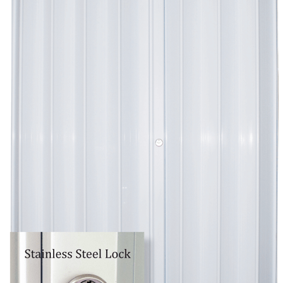 accordion shutters with stainless steel lock