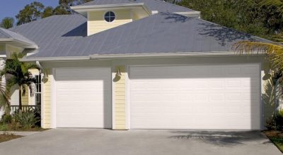 White impact garage doors