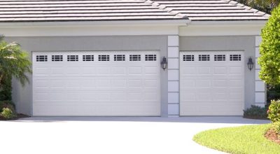 Eurex Hurricane Garage Doors on grey house