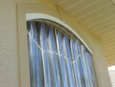 close up of clear hurricane shutters 2