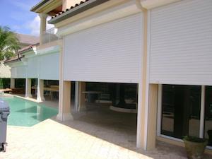 roll shutters on a house in Southwest Florida