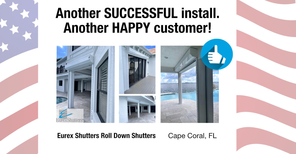 roll down shutter install project cape coral fl