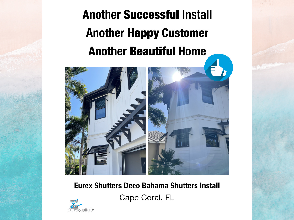 deco Bahama Shutters install in Cape Coral