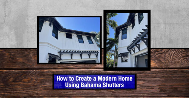 modern home with bahama shutters
