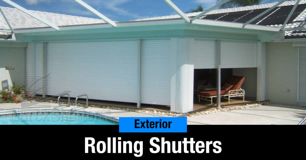 Exterior rolling shutters