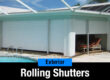 Exterior rolling shutters