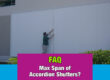 What is the maximum span for accordion shutters