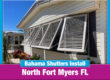 Bahama shutters installed on a home in North Fort Myers FL