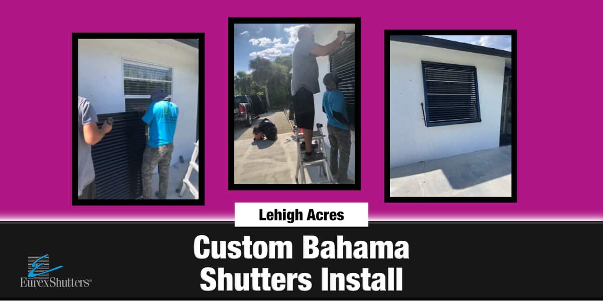 Lehigh Acres Custom Bahama Shutters Installation