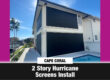 Cape Coral FL Hurricane screens installation project by Eurex Shutters