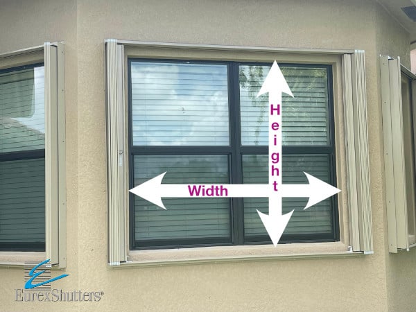 Measuring width and height of a window opening