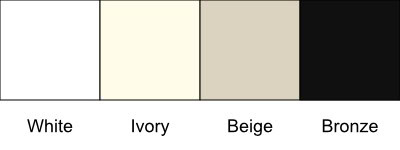 Accordion shutters standard colors chart