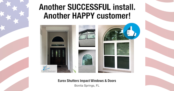 Custom impact windows retrofit installed on a home in Bonita Springs Florida