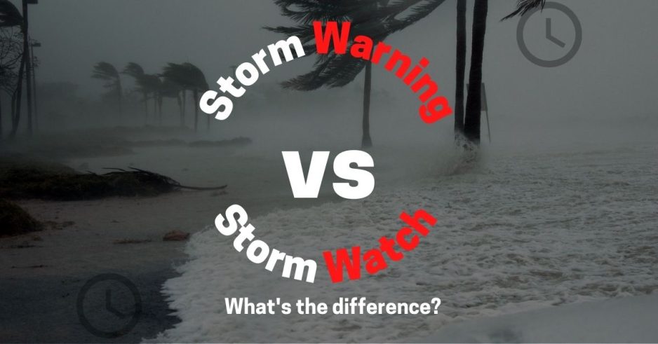 Storm watch vs storm warning
