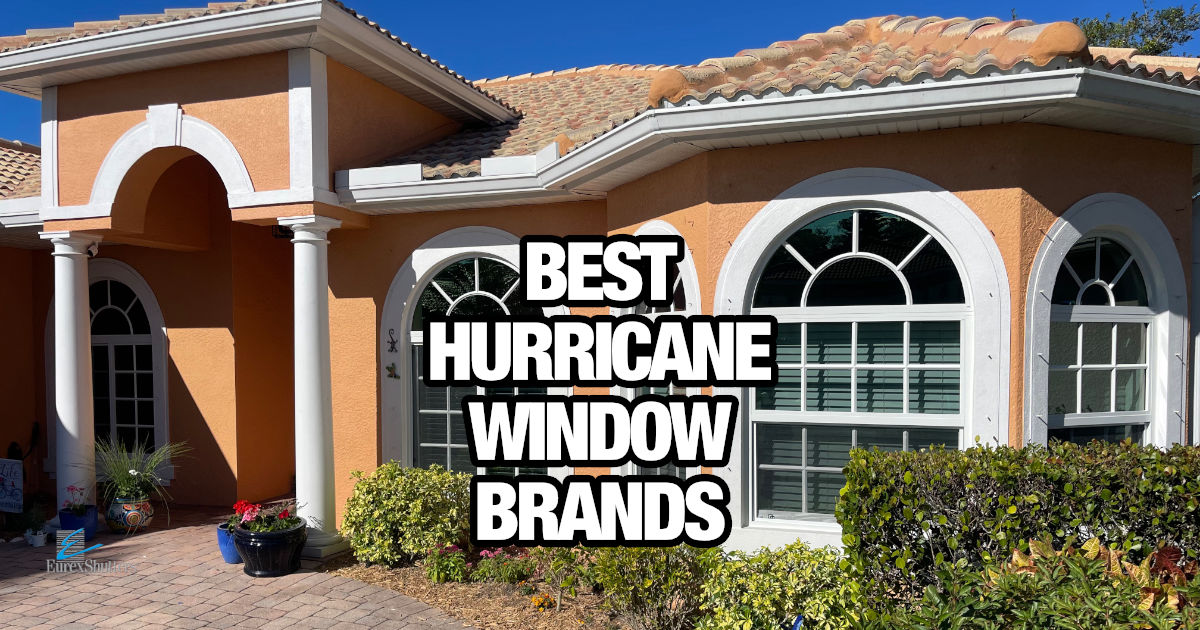 Best hurricane window brands. Picture of hurricane windows installed on a home in Naples Florida