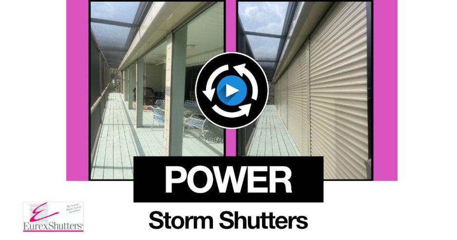 Power storm shutters