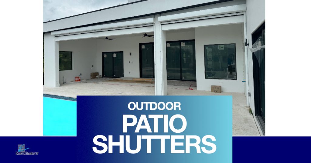 Outdoor patio shutters