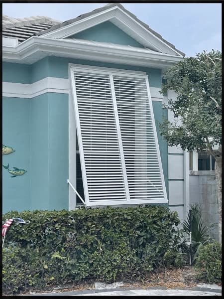 White Bahama shutters