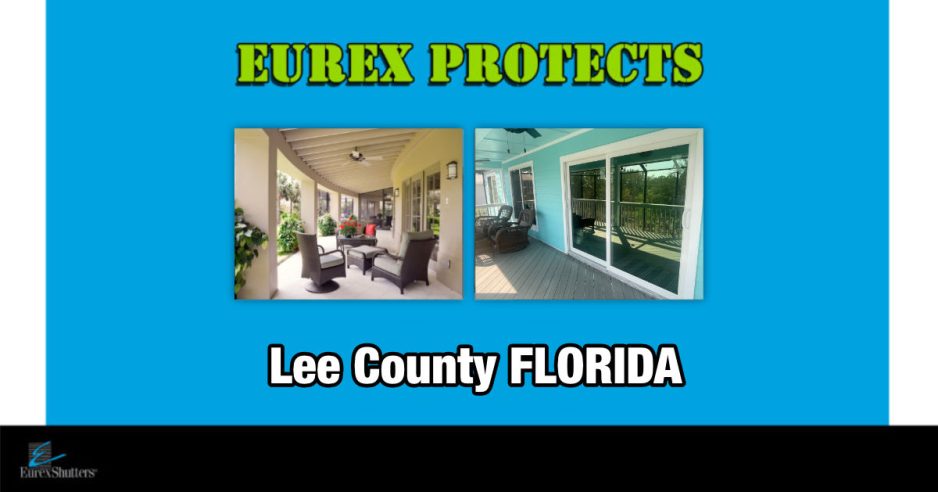 Eurex Shutters Protects Lee County Florida, impact windows on homes in Lee County Shown