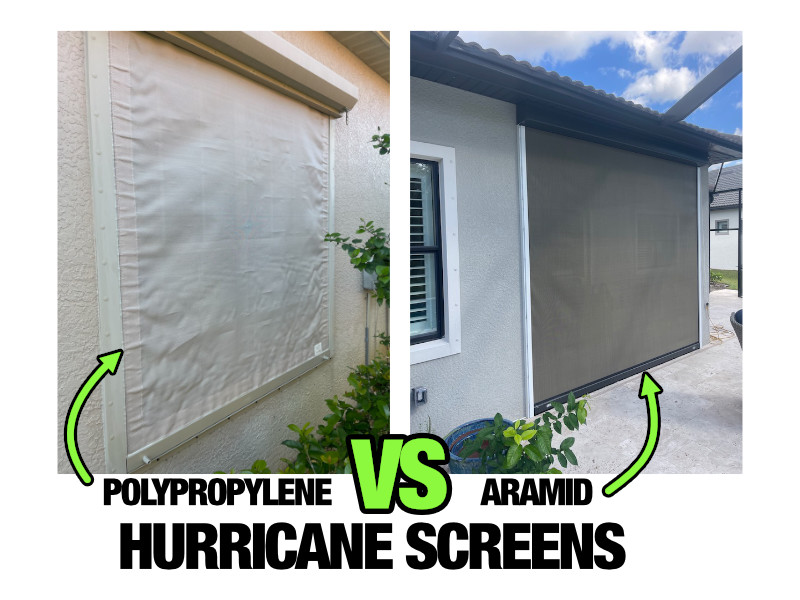 Comparison between Polypropylene and Aramid Hurricane Screens