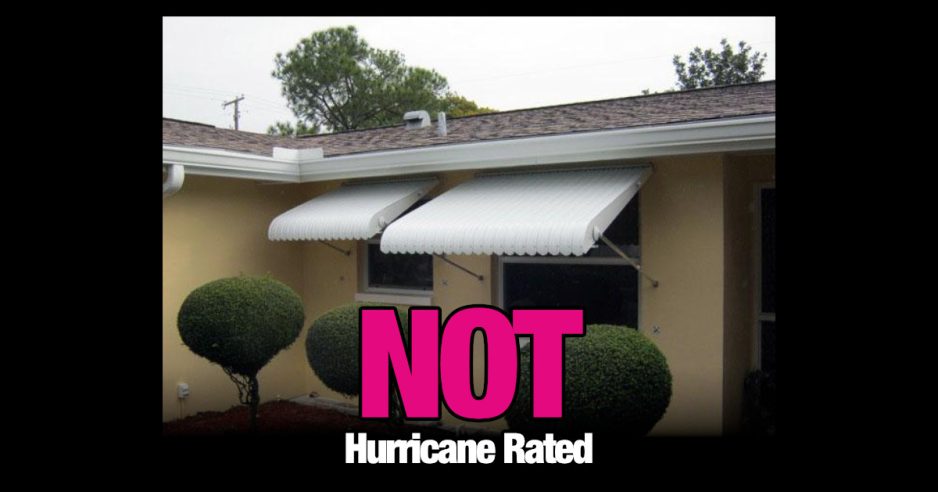 Clamshell shutters are not hurricane-rated.
