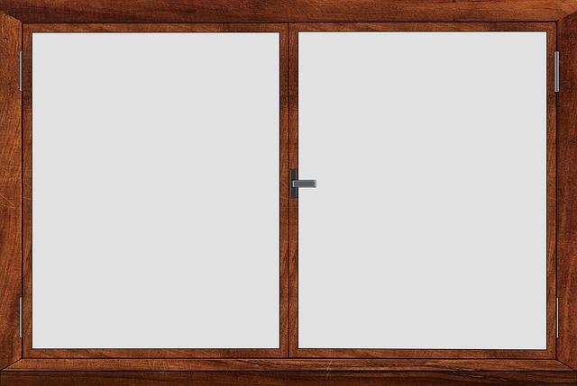 Casement window example, hinges on the side, locking mechanism and handle in the middle. 